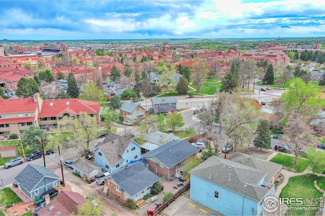 aerial view of residential area