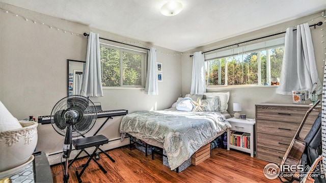 bedroom featuring wood finished floors