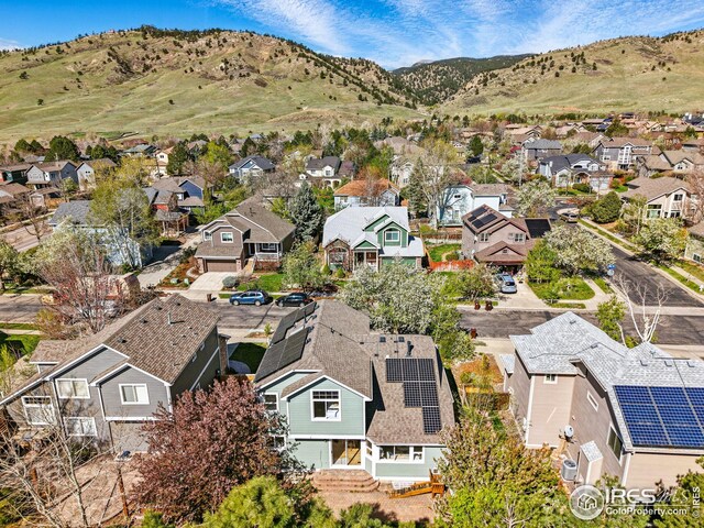 4856 10th St, Boulder, CO 80304 - aerial perspective of suburban area featuring a mountain backdrop