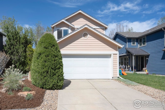 3821 Howe Ct, Boulder, CO 80301 - traditional-style home featuring concrete driveway and a garage
