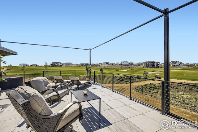 view of patio / terrace with view of golf course