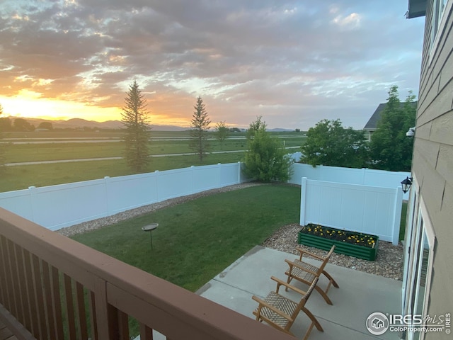 view of yard featuring a patio area