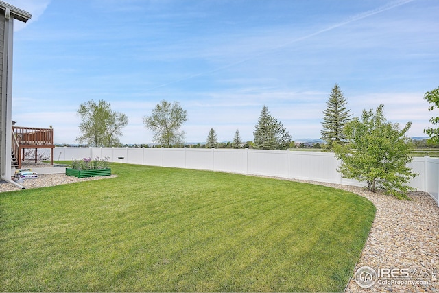 view of yard featuring a vegetable garden