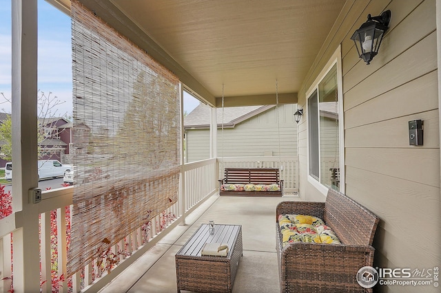 balcony with covered porch
