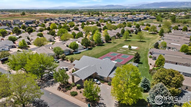 955 Sunchase Dr, Fort Collins, CO 80524 - aerial perspective of suburban area featuring a mountain backdrop