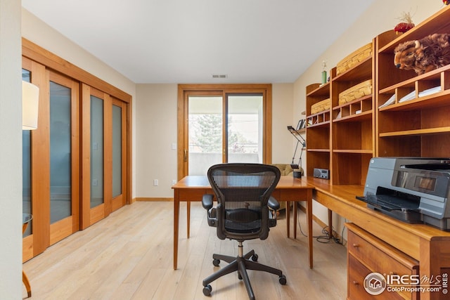 1140 Portland Pl Unit 207, Boulder, CO 80304 - office area with light wood-style floors and baseboards