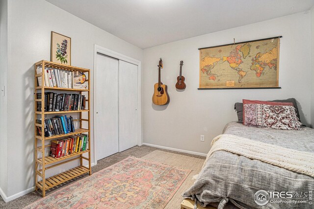1001 Strachan Dr Unit 24, Fort Collins, CO 80525 - bedroom featuring carpet floors, a closet, and baseboards