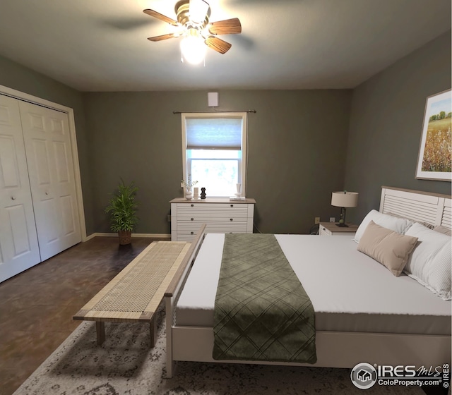 22198 County Road 25, Fort Morgan, CO 80701 - bedroom with a ceiling fan and baseboards