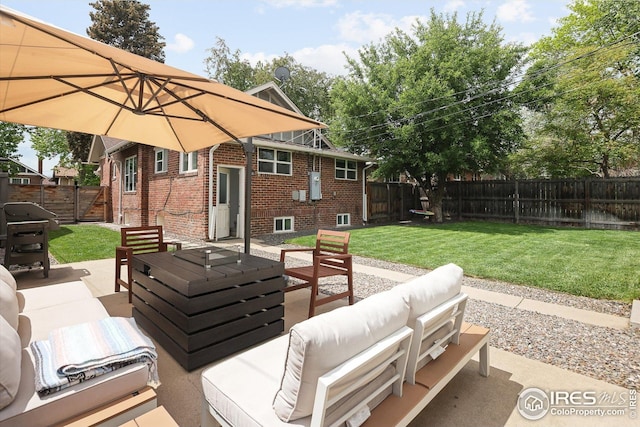 3039 W Denver Pl, Denver, CO 80211 - view of patio / terrace featuring an outdoor living space