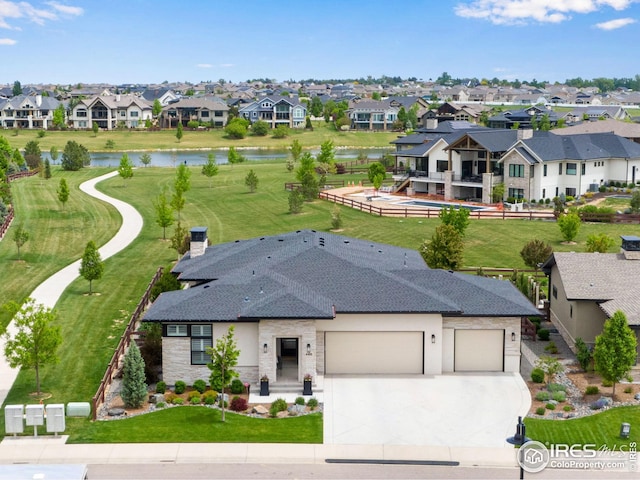 4495 Grand Park Dr, Timnath, CO 80547 - aerial perspective of suburban area with a large body of water