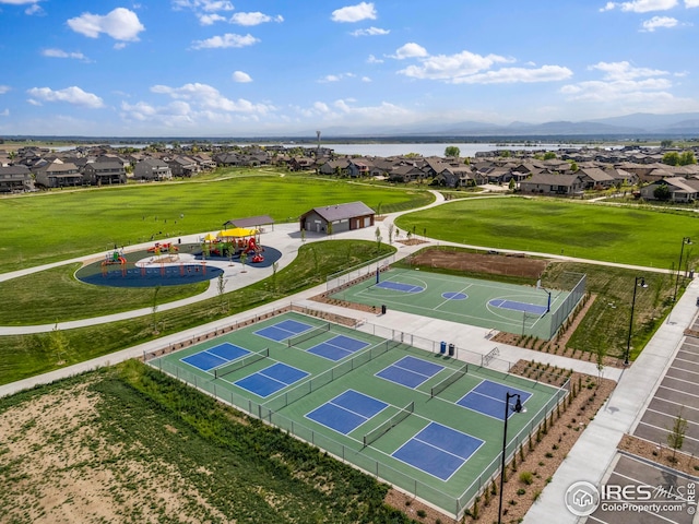 6752 Castello St, Timnath, CO 80547 - aerial view of residential area featuring a water and mountain view