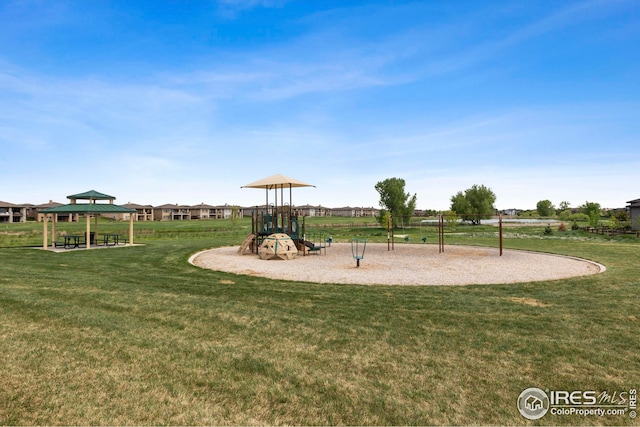 6752 Castello St, Timnath, CO 80547 - communal playground featuring a gazebo and a lawn