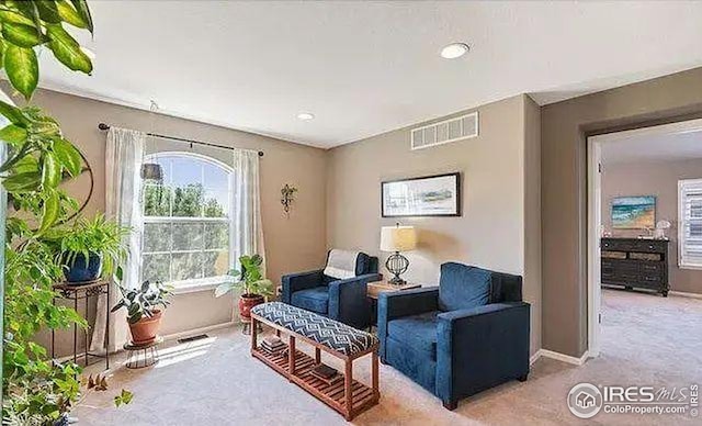 2639 County Fair Ln, Fort Collins, CO 80528 - sitting room with baseboards, recessed lighting, and carpet flooring