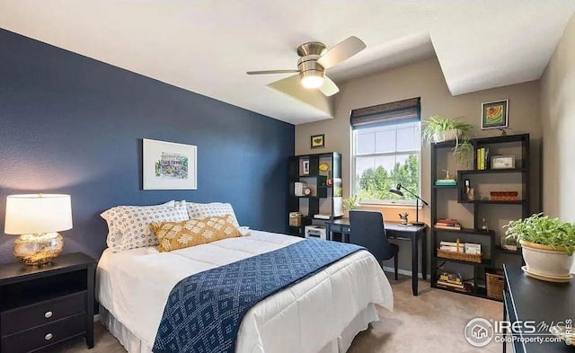 2639 County Fair Ln, Fort Collins, CO 80528 - carpeted bedroom featuring a ceiling fan