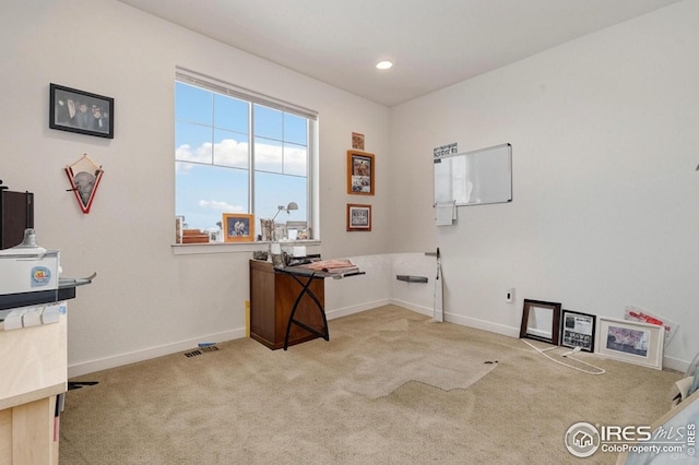 1958 Autumn Moon Dr, Windsor, CO 80550 - home office featuring carpet flooring and recessed lighting