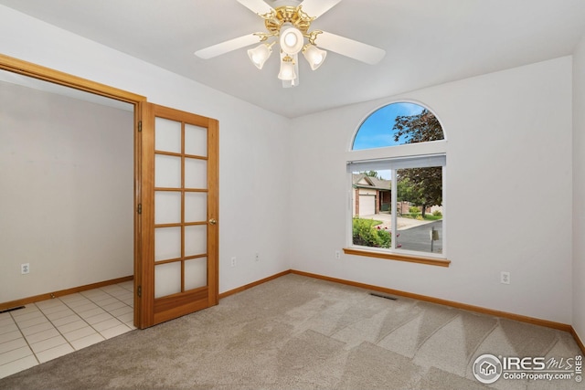 474 Radiant Dr, Loveland, CO 80538 - carpeted empty room with baseboards and a ceiling fan