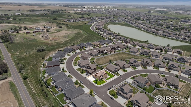 848 Shirttail Peak Dr, Windsor, CO 80550 - aerial view of property's location with a nearby body of water and nearby suburban area