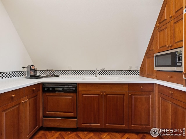 8000 N 41st St, Longmont, CO 80503 - kitchen with dishwashing machine, stainless steel microwave, tasteful backsplash, and light countertops