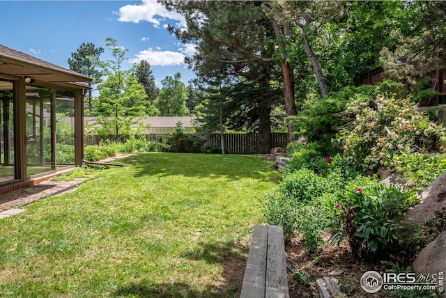 525 13th St, Boulder, CO 80302 - view of yard featuring a sunroom