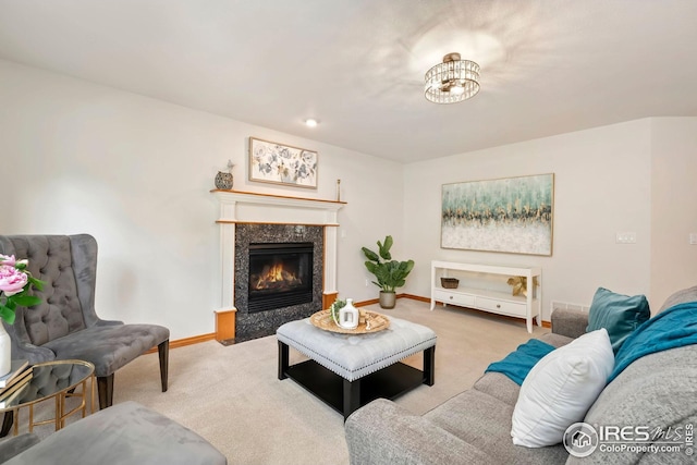 3514 Copper Spring Dr, Fort Collins, CO 80528 - living area with carpet floors and a fireplace