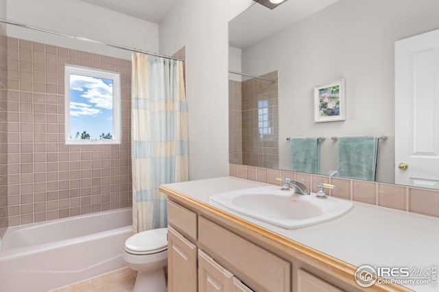 606 Sugarloaf Mountain Rd, Boulder, CO 80302 - bathroom featuring vanity, shower / bath combo with shower curtain, and tile patterned floors