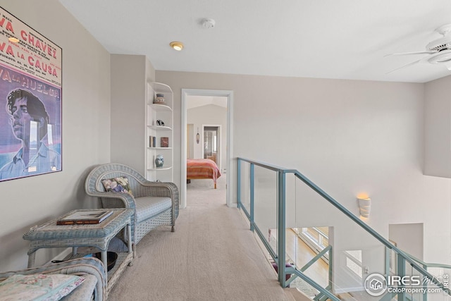 606 Sugarloaf Mountain Rd, Boulder, CO 80302 - hall with carpet, an upstairs landing, and healthy amount of natural light