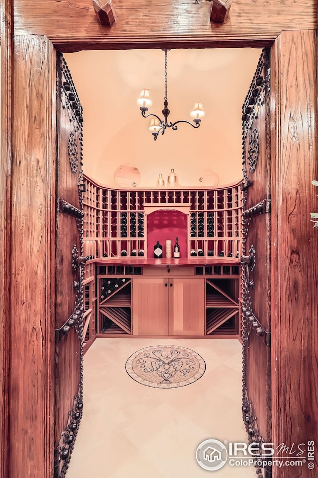 1570 County Road 37e, Lyons, CO 80540 - wine cellar with a chandelier