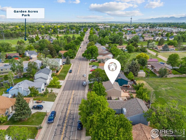 2037 Spencer St, Longmont, CO 80501 - aerial view of residential area with a mountain backdrop