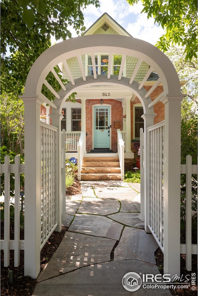 512 Marine St, Boulder, CO 80302 - gate featuring a porch