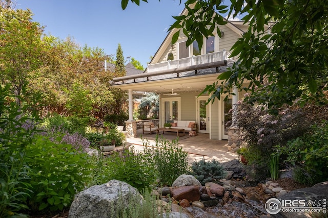 512 Marine St, Boulder, CO 80302 - back of house with a balcony, a patio, and an outdoor living space