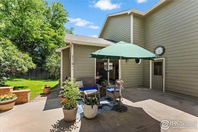 602 S 9th St, Berthoud, CO 80513 - view of patio featuring outdoor lounge area