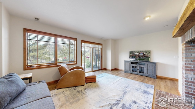 2029 Uplands Cir, Estes Park, CO 80517 - living room with wood finished floors and baseboards