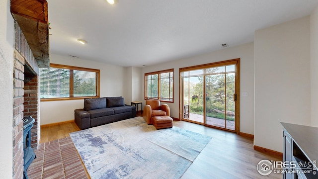 2029 Uplands Cir, Estes Park, CO 80517 - living area with wood finished floors and baseboards