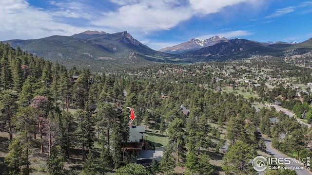 2029 Uplands Cir, Estes Park, CO 80517 - mountain view with a heavily wooded area