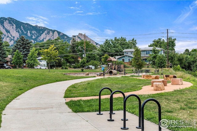 4545 Martin Dr, Boulder, CO 80305 - view of property's community with a yard and a mountain view