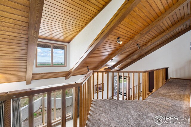 14975 US Highway 385, Julesburg, CO 80737 - corridor featuring carpet floors, plenty of natural light, and wood ceiling