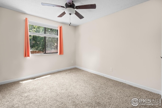 7414 Benton St, Arvada, CO 80003 - empty room featuring a ceiling fan, carpet floors, and a textured ceiling