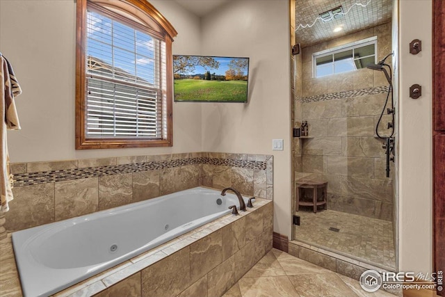 37021 Kingfisher Ct, Severance, CO 80550 - bathroom with a stall shower and a jetted tub