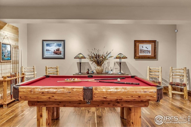37021 Kingfisher Ct, Severance, CO 80550 - game room with billiards table and wood finished floors