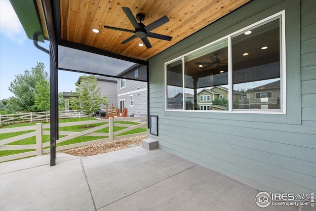 415 Stout St, Fort Collins, CO 80524 - view of patio featuring ceiling fan