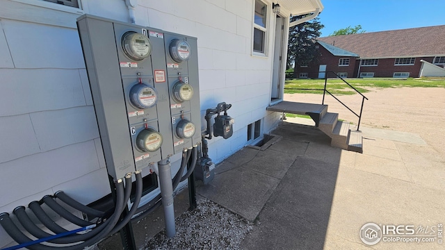 351 E 2nd St, Akron, CO 80720 - exterior view of gas meter and electric meter