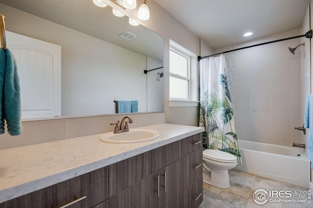 108 Wake St, Frederick, CO 80530 - bathroom with vanity and shower / tub combo with curtain