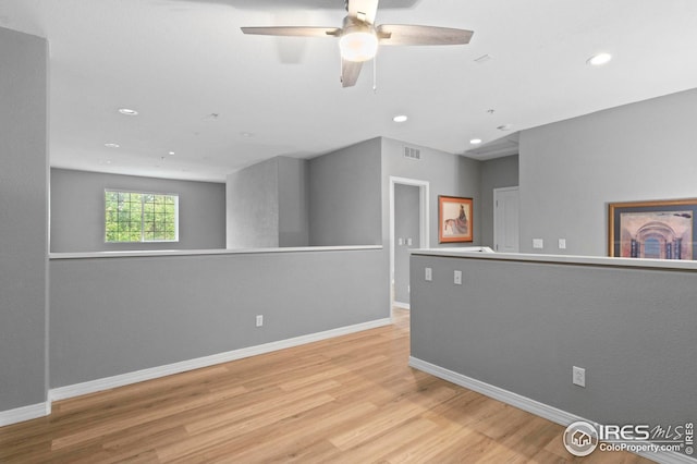 14300 Waterside Ln Unit E3, Broomfield, CO 80023 - empty room featuring wood finished floors, recessed lighting, and ceiling fan