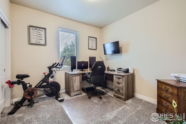 7840 Cattail Grn, Frederick, CO 80530 - office area with baseboards and carpet floors