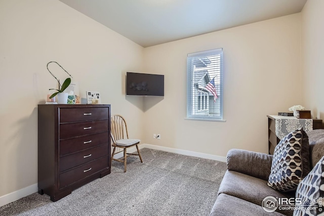 7840 Cattail Grn, Frederick, CO 80530 - sitting room with baseboards and light carpet