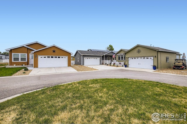 7840 Cattail Grn, Frederick, CO 80530 - single story home with an attached garage, a front yard, and concrete driveway