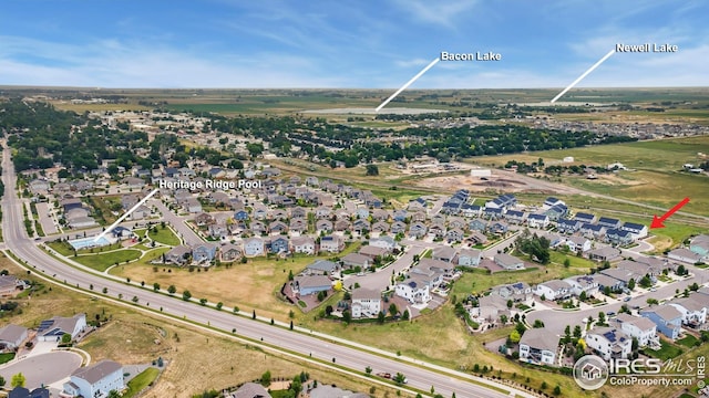 760 Crossbill Dr, Berthoud, CO 80513 - aerial view of property and surrounding area featuring nearby suburban area
