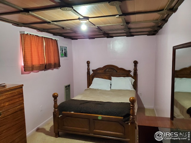 32246 Poudre Canyon Hwy, Bellvue, CO 80512 - bedroom with carpet, baseboards, and electric panel