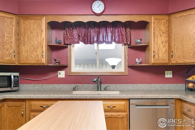 kitchen with sink and stainless steel appliances