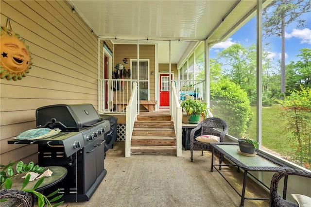 view of sunroom / solarium